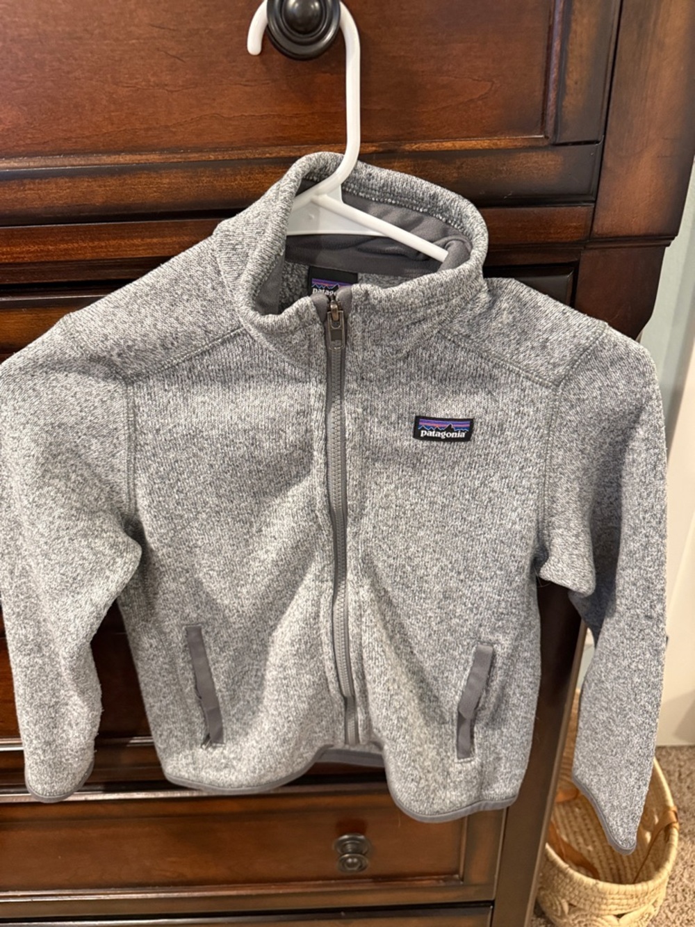 Patagonia Kids Heather Gray Full-Zip Fleece